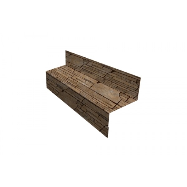 ГРАНД ЛАЙН Отлив межэтажный 45 0,45 Print Elite Sand Stone TwinColor (3м) 527042 ГРАНД ЛАЙН Отлив межэтажный 45 0,45 Print Elite Sand Stone TwinColor (3м) 527042