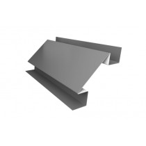 ГРАНД ЛАЙН Угол внутренний сложный 75мм 0,45 PE с пленкой RAL 9006бело-алюминиевый (2м) 516436