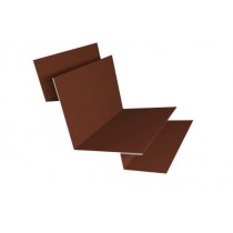 ГРАНД ЛАЙН Угол внутренний сложный 90 градусов 0,5 Сатин с пленкой RAL 8004 терракота (3м) 516539