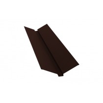 ГРАНД ЛАЙН Планка ендовы верхней 115х30х115 0,5 GreenCoat Pural BT, matt RR 887 шоколадно-коричневый (RAL 8017 шоколад) (2м) 464096