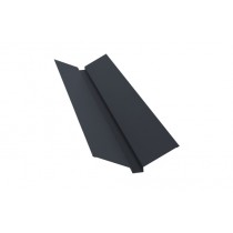 ГРАНД ЛАЙН Планка ендовы верхней 115х30х115 0,5 GreenCoat Pural БТ матовый RR 23 темно-серый (RAL 7024 мокрый асфальт) (3м) 464107