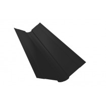 ГРАНД ЛАЙН Планка ендовы верхней фигурной 100x100 0,45 Drap RAL 9005 черный (2,5м) 472619