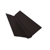 ГРАНД ЛАЙН Планка ендовы верхней фигурной 150х150 0,5 Velur RAL 9005 черный (2м) 583305
