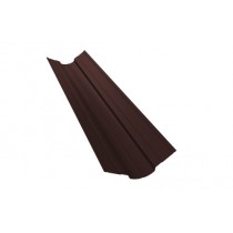 ГРАНД ЛАЙН Планка ендовы верхней фигурной 70x70 0,5 GreenCoat Pural BT, matt RR 887 шоколадно-коричневый (RAL 8017 шоколад) (3м) 473301