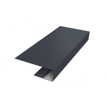 ГРАНД ЛАЙН J-Профиль 12мм 0,45 Drap TwinColor RAL 7024 мокрый асфальт (3м) 555468