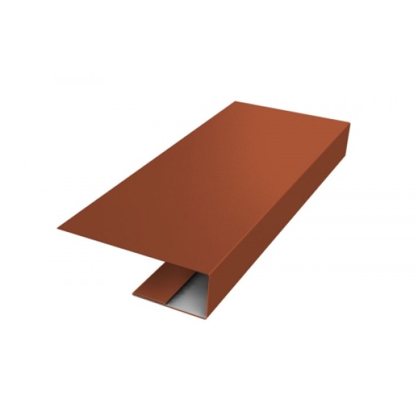 ГРАНД ЛАЙН J-Профиль 18мм 0,5 Satin Matt RAL 8004 терракота (2м)_old 469877