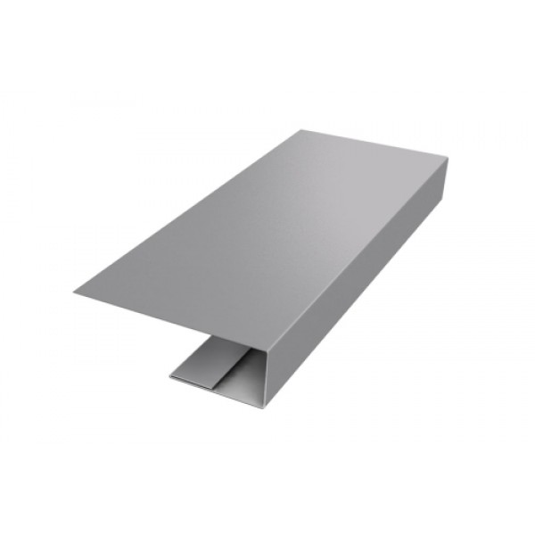 ГРАНД ЛАЙН J-Профиль 18мм 0,5 GreenCoat Pural BT, matt RR 21 светло-серый (RAL 7040 серое окно) (3м) 469885