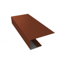ГРАНД ЛАЙН J-Профиль 18мм 0,5 Satin с пленкой RAL 8004 терракота (2м)_old 469700