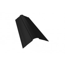 ГРАНД ЛАЙН Планка конька фигурного 100x100 0,45 Drap RAL 9005 черный (3м) 471097