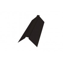 ГРАНД ЛАЙН Планка конька плоского 115х30х115 0,45 Drap ТХ RAL 9005 черный (2м) 481685