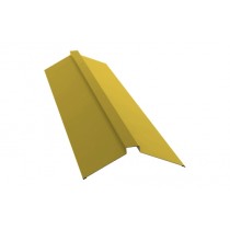 ГРАНД ЛАЙН Планка конька плоского 175х50х175 0,45 ПЭ с пленкой RAL 1018 цинково-желтый (3м) 487917