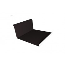 ГРАНД ЛАЙН Планка примыкания нижняя 20х122х260х15 0,45 Drap СТ RAL 9005 черный (3м) 490011