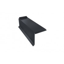 ГРАНД ЛАЙН Планка торцевая сегментная 30мм Левая 0,45 Drap СТ RAL 7024 мокрый асфальт 363151
