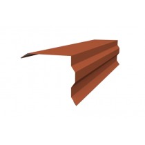 ГРАНД ЛАЙН Планка торцевая фигурная 100х85 0,45 ПЭ с пленкой RAL 8004 терракота (3м) 494676