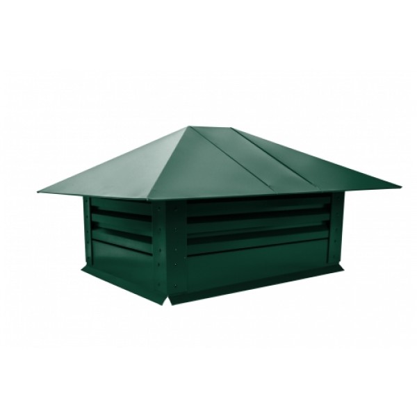 ГРАНД ЛАЙН Дымник на трубу с жалюзи 520х390мм 0,5 Satin с пленкой RAL 6005 зеленый мох 153909 ГРАНД ЛАЙН Дымник на трубу с жалюзи 520х390мм 0,5 Satin с пленкой RAL 6005 зеленый мох 153909