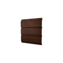 ГРАНД ЛАЙН Софит металлический без перфорации 0,45 Print Elite с пленкой Choco Wood TwinColor 242229