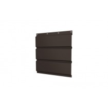 ГРАНД ЛАЙН Софит металлический без перфорации 0,5 Satin Matt с пленкой RR 32 темно-коричневый 282175