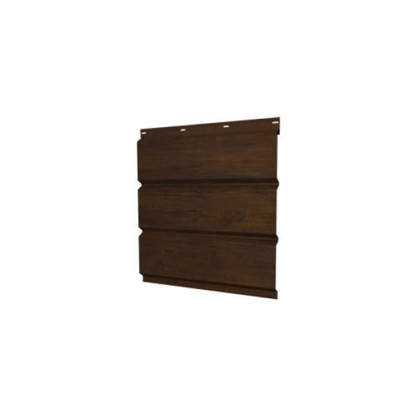 ГРАНД ЛАЙН Софит металлический без перфорации 0,45 Print Elite с пленкой Chestnut Wood TwinColor 553332