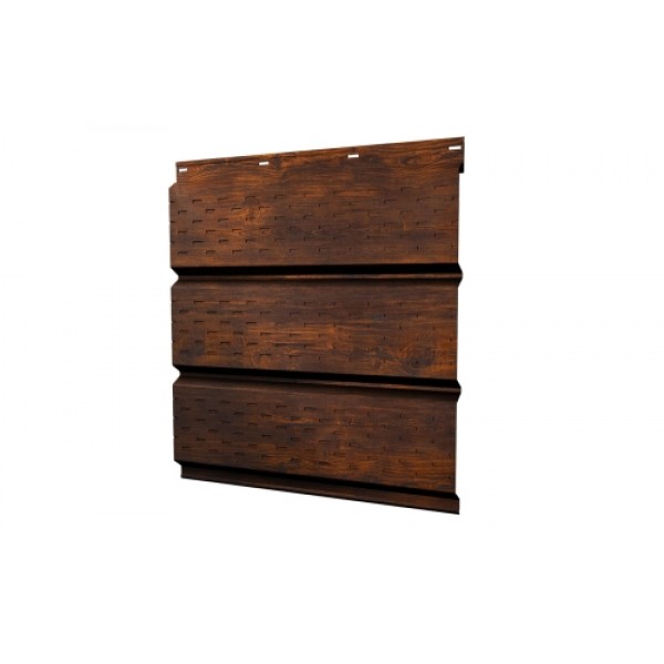ГРАНД ЛАЙН Софит металлический полная перфорация 0,45 Print Elite с пленкой Chestnut Wood 426308 ГРАНД ЛАЙН Софит металлический полная перфорация 0,45 Print Elite с пленкой Chestnut Wood 426308
