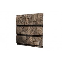 ГРАНД ЛАЙН Софит металлический полная перфорация 0,45 Print Elite с пленкой King Stone TwinColor 462490
