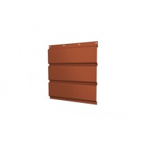 ГРАНД ЛАЙН Софит металлический центральная перфорация 0,5 Satin Matt с пленкой RAL 8004 терракота 456692