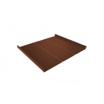 ГРАНД ЛАЙН Фальц двойной стоячий Line 0,5 Satin Matt с пленкой на замках RAL 8004 терракота 438581