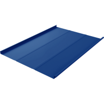 ГРАНД ЛАЙН Фальц двойной стоячий Line 0,5 Satin с пленкой на замках RAL 5005 сигнальный синий 560371