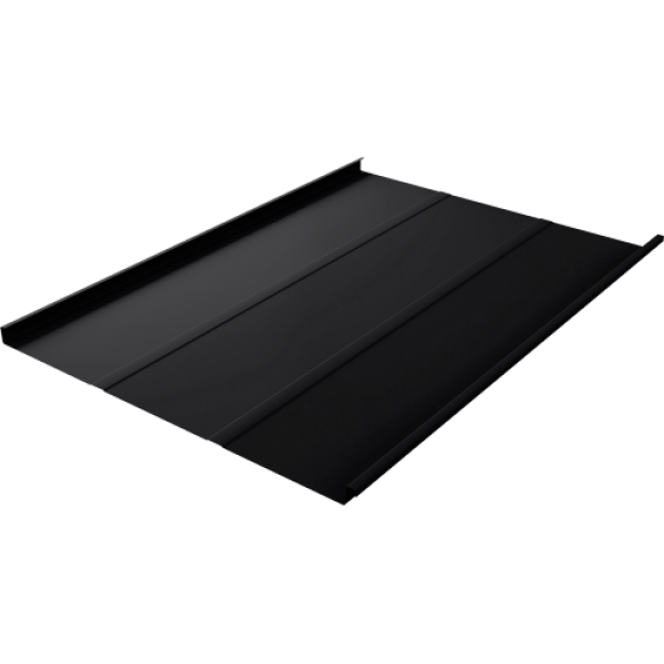 ГРАНД ЛАЙН Фальц двойной стоячий Line 0,5 Velur X с пленкой на замках RAL 9005 черный 562154 ГРАНД ЛАЙН Фальц двойной стоячий Line 0,5 Velur X с пленкой на замках RAL 9005 черный 562154