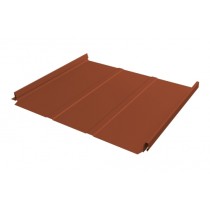 ГРАНД ЛАЙН Кликфальц Fin Line 0,5 Satin с пленкой на замках RAL 8004 терракота 563203