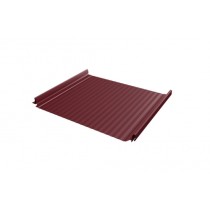 ГРАНД ЛАЙН Кликфальц Pro Gofr 0,5 Satin Matt TX с пленкой на замках RAL 3005 красное вино 534101