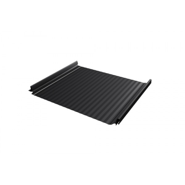 ГРАНД ЛАЙН Кликфальц Pro Gofr 0,5 Velur X с пленкой на замках RAL 9005 черный 543216