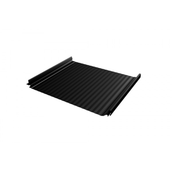ГРАНД ЛАЙН Кликфальц Pro Gofr 0,5 GreenCoat Pural BT, matt с пленкой на замках RR 33 черный (RAL 9004 сигнальный черный) 561693