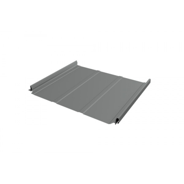 ГРАНД ЛАЙН Кликфальц Pro Line 0,5 GreenCoat Pural BT, matt с пленкой на замках RR 22 серый (RAL 7000 серая белка) 417965
