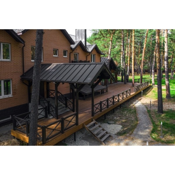 ГРАНД ЛАЙН Кликфальц Про 0,5 GreenCoat Pural БТ матовый с пленкой на замках RR 32 темно-коричневый (RAL 8019 серо-коричневый) 258559