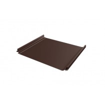 ГРАНД ЛАЙН Кликфальц Pro 0,5 Quarzit lite с пленкой на замках RAL 8017 шоколад 485316