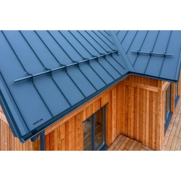 ГРАНД ЛАЙН Кликфальц 0,5 Satin Matt с пленкой на замках RAL 7024 мокрый асфальт 242667 ГРАНД ЛАЙН Кликфальц 0,5 Satin Matt с пленкой на замках RAL 7024 мокрый асфальт 242667