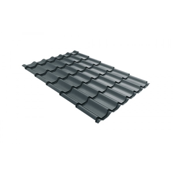 ГРАНД ЛАЙН Металлочерепица классик 0,5 Satin RAL 7016 антрацитово-серый 213566 ГРАНД ЛАЙН Металлочерепица классик 0,5 Satin RAL 7016 антрацитово-серый 213566