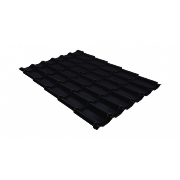 ГРАНД ЛАЙН Металлочерепица классик 0,5 Satin RAL 9005 черный 231448 ГРАНД ЛАЙН Металлочерепица классик 0,5 Satin RAL 9005 черный 231448