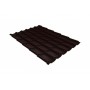 ГРАНД ЛАЙН Металлочерепица классик 0,5 Satin Matt RAL 8017 шоколад 243247