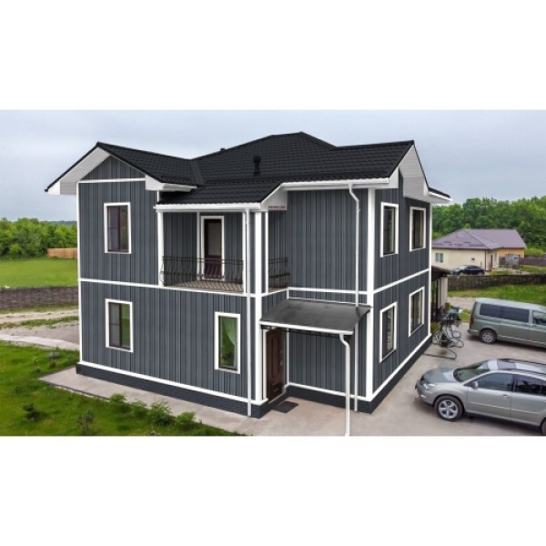 ГРАНД ЛАЙН Металлочерепица классик 0,5 Satin Matt RAL 7024 мокрый асфальт 243457