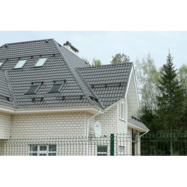 ГРАНД ЛАЙН Металлочерепица классик 0,5 Satin RAL 7004 сигнальный серый 53926 ГРАНД ЛАЙН Металлочерепица классик 0,5 Satin RAL 7004 сигнальный серый 53926