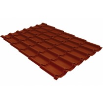 ГРАНД ЛАЙН Металлочерепица классик 0,5 Satin RAL 8004 терракота 89164