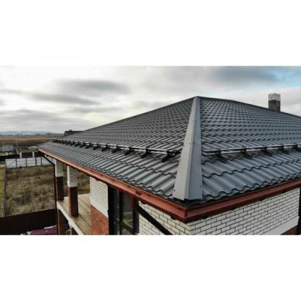 ГРАНД ЛАЙН Профиль волновой Кредо (Kredo) 0,45 Drap ST RAL 7016 антрацитово-серый 393611