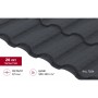 ГРАНД ЛАЙН Металлочерепица Кредо (Kredo) в01  0,5 Drap ТХ RAL 7024 мокрый асфальт 569712