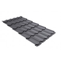 ГРАНД ЛАЙН Металлочерепица Квинта плюс (Kvinta plus) 0,5 Satin RAL 7004 сигнальный серый 160152