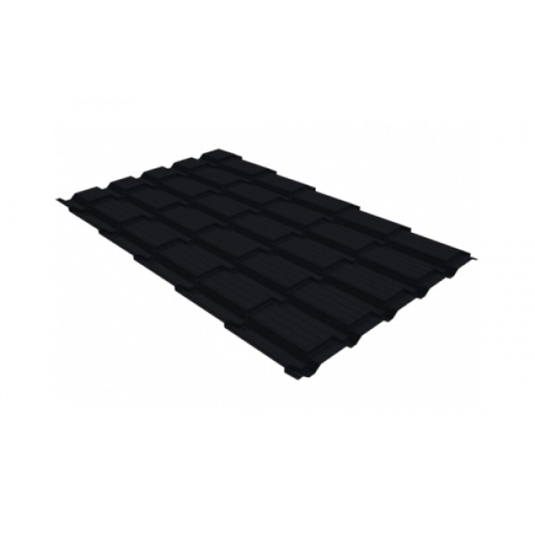 ГРАНД ЛАЙН Металлочерепица Верховье квадро профи 0,5 PurPro RAL 9005 черный 555953 ГРАНД ЛАЙН Металлочерепица Верховье квадро профи 0,5 PurPro RAL 9005 черный 555953