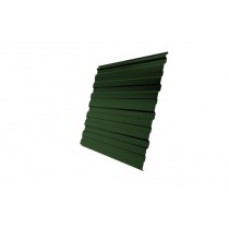 ГРАНД ЛАЙН Профнастил С10R 0,5 GreenCoat Pural BT, matt RR 11 темно-зеленый (RAL 6020 хромовая зелень) 171182