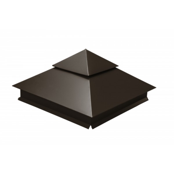 ГРАНД ЛАЙН Колпак на столб двойной 390х390мм 0,5 Satin с пленкой RR 32 темно-коричневый 194037 ГРАНД ЛАЙН Колпак на столб двойной 390х390мм 0,5 Satin с пленкой RR 32 темно-коричневый 194037