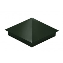 ГРАНД ЛАЙН Колпак на столб 390х390мм 0,5 GreenCoat Pural BT с пленкой RR 11 темно-зеленый (RAL 6020 хромовая зелень) 359572