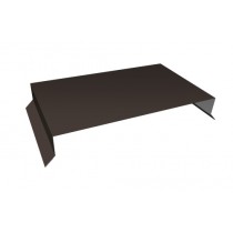 ГРАНД ЛАЙН Парапетная крышка прямая 390мм 0,5 Drap TX RR 32 темно-коричневый (3м) 570235
